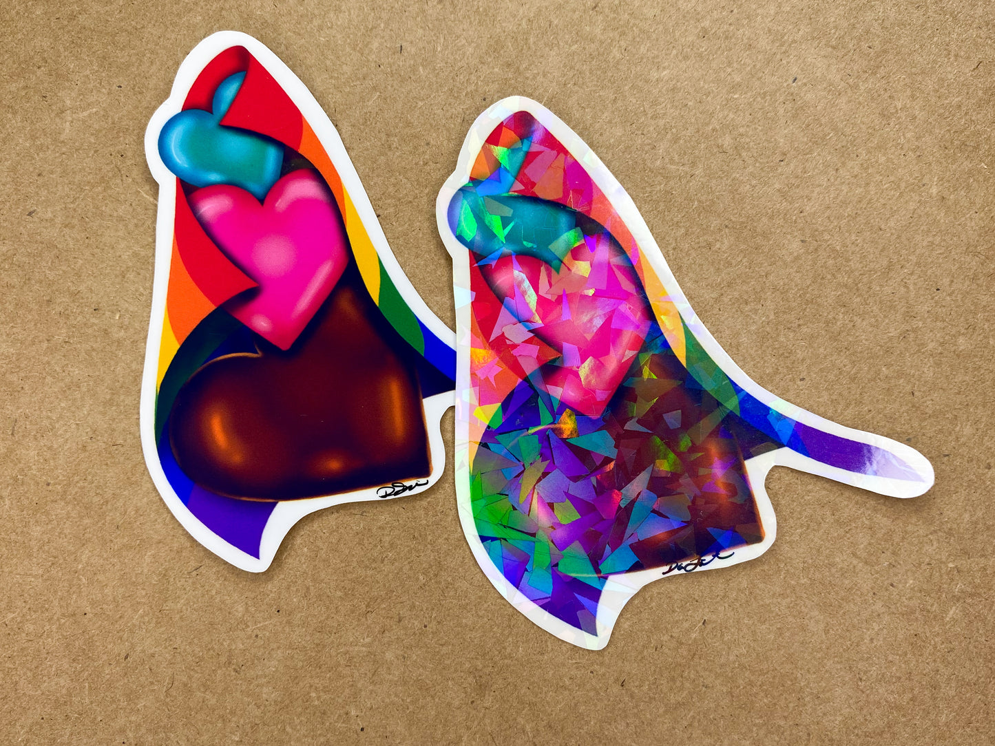 Pride Flag Heart Hug