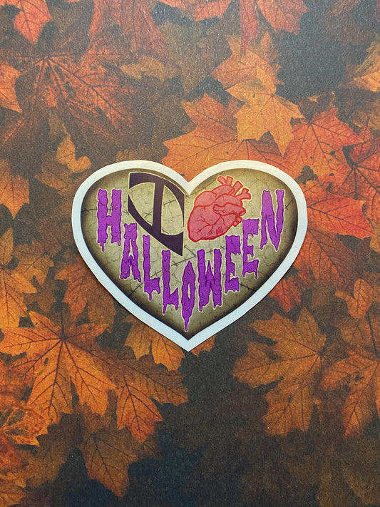 I Heart Halloween Sticker