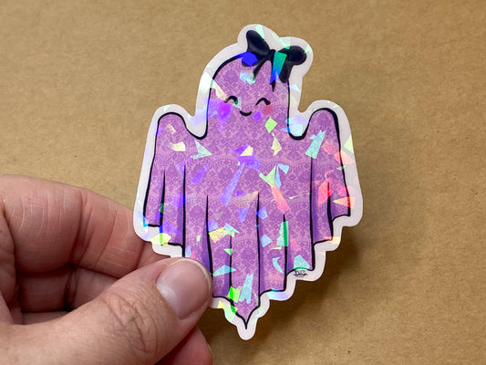 Pink Lacy Ghost Sticker