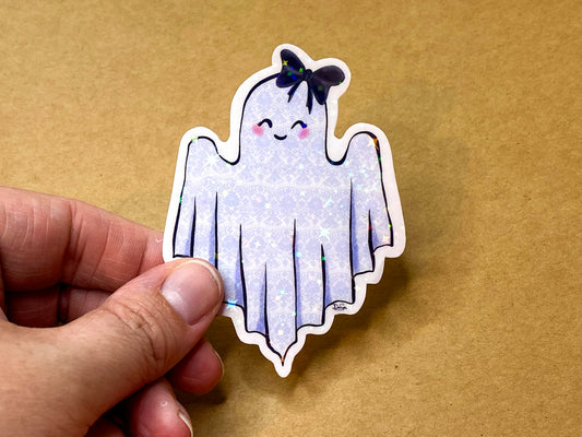 Blue Lacy Ghost Sticker