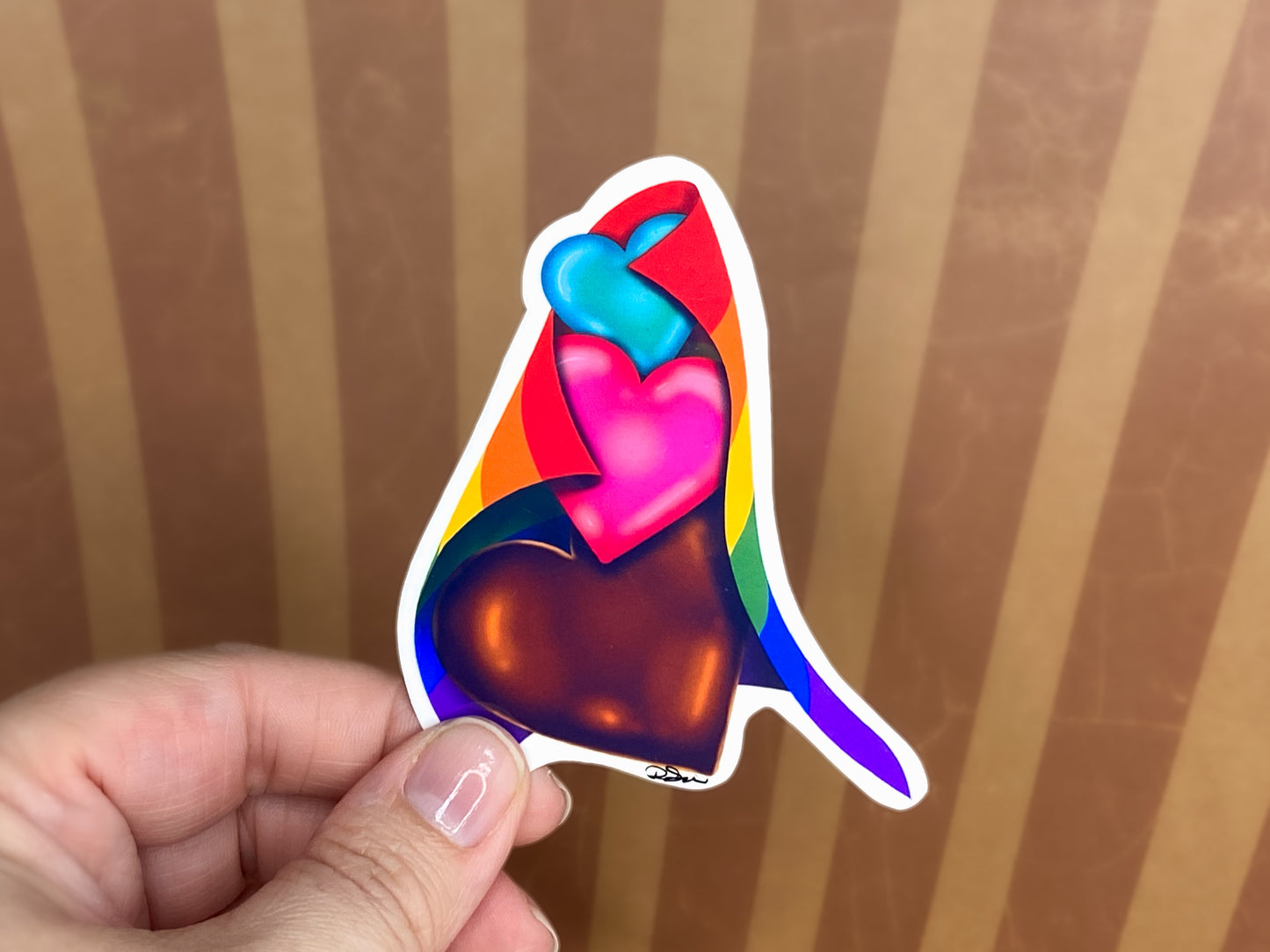 Pride Flag Heart Hug