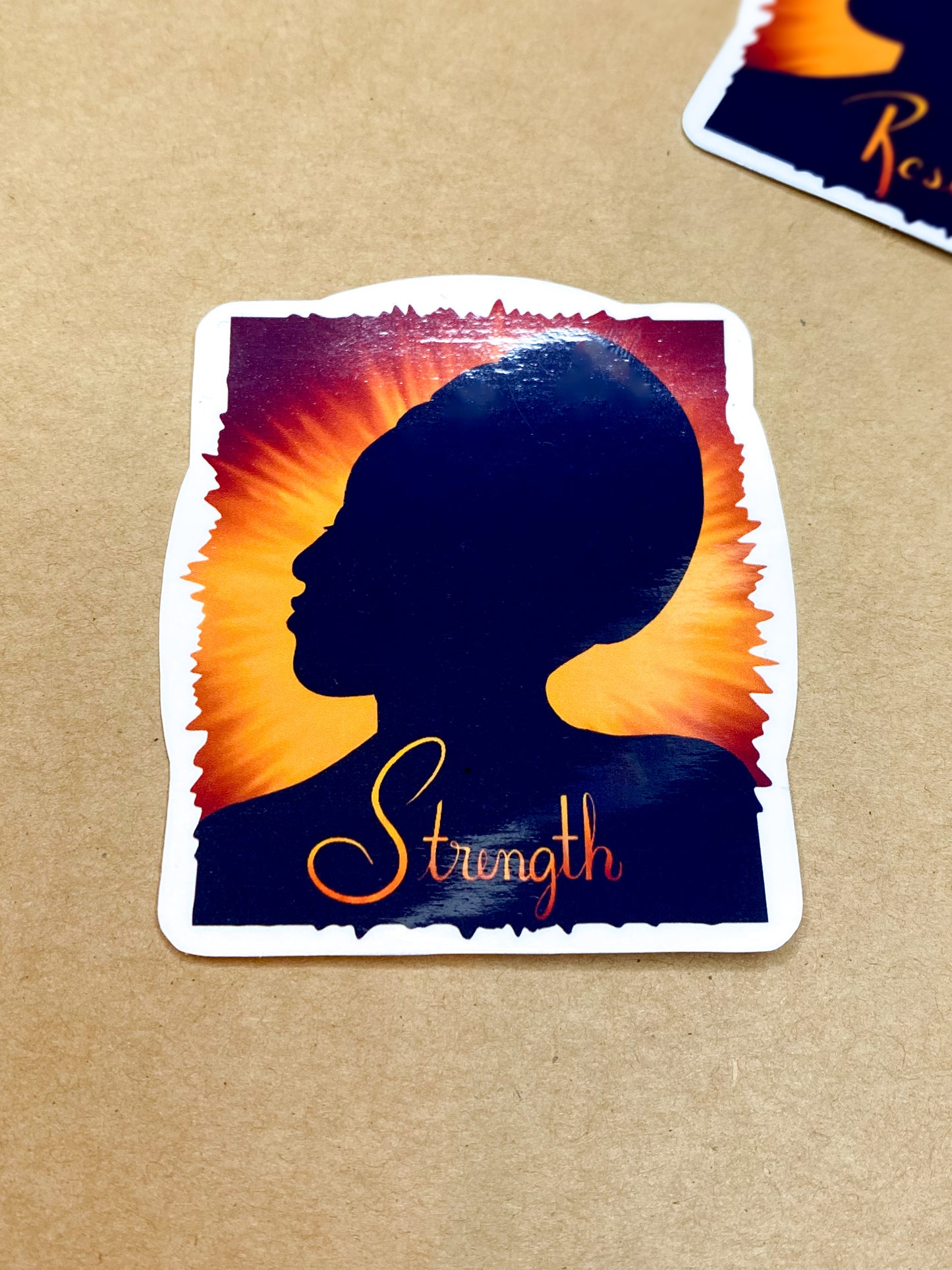 Strength sticker with glossy finish