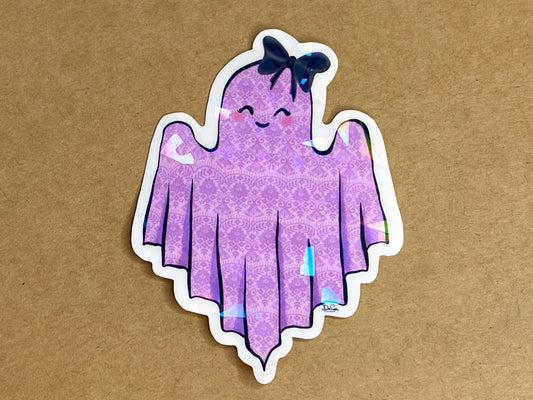 Pink Lacy Ghost Sticker