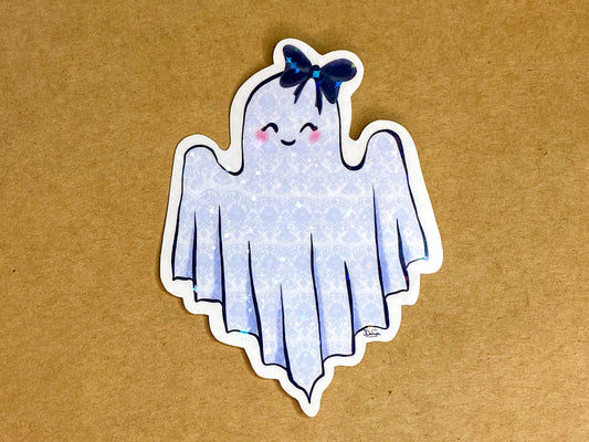 Blue Lacy Ghost Sticker